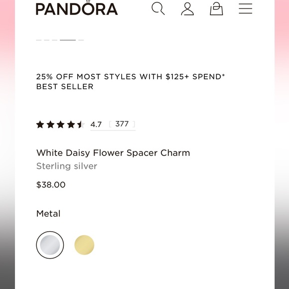 Pandora daisy charm - Picture 4 of 4